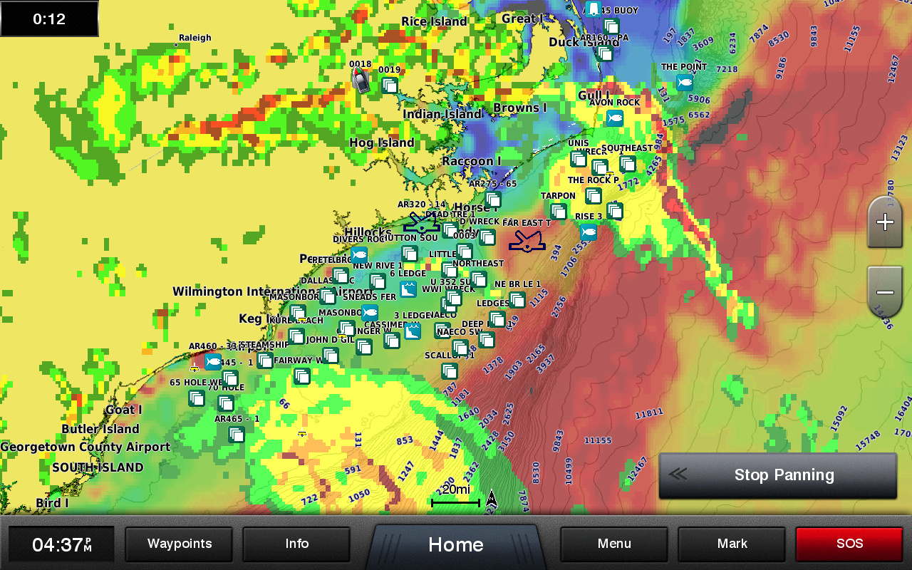 Garmin 7610 SOftware update 5.5 XM Weather Display The Hull Truth